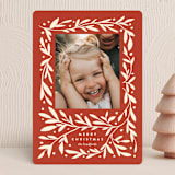 "Cedar Twine" - Holiday Cards in Poinsettia by Amy Kross - Front