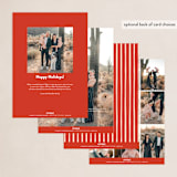 "Cedar Twine" - Holiday Cards in Poinsettia by Amy Kross - Back of Card Options