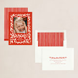 "Cedar Twine" - Holiday Cards in Poinsettia by Amy Kross - Assembled