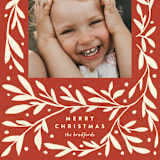 "Cedar Twine" - Holiday Cards in Poinsettia by Amy Kross - Detail