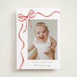 "Watercolor Bow" - Holiday Cards in Santa by Jackie Crawford - Front