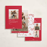 "Watercolor Bow" - Holiday Cards in Santa by Jackie Crawford - Back of Card Options