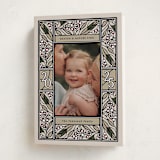 "Teaberry Stained Glass" - Holiday Cards in Eggnog by Thomas Ward - Folded Card