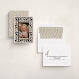 "Teaberry Stained Glass" - Holiday Cards in Eggnog by Thomas Ward - Assembled