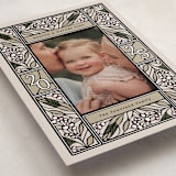 "Teaberry Stained Glass" - Holiday Cards in Eggnog by Thomas Ward - Detail