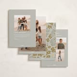 "Christmas Poppies" - Holiday Cards in Glacier by Tara Grangroth - Back of Card Options