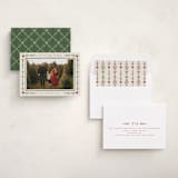 "Folk Border" - Holiday Cards in Garland by Wildfield Paper Co - Assembled