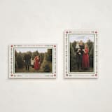 "Folk Border" - Holiday Cards in Garland by Wildfield Paper Co - Photo Orientation Options