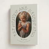 "Flora" - Holiday Cards in Mint by Brynne Foster - Folded Card