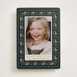 "Folk Frame" - Holiday Cards in Holly by Leah Bisch - Front