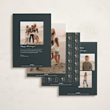 "Folk Frame" - Holiday Cards in Holly by Leah Bisch - Back of Card Options
