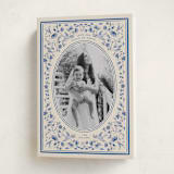 "Peaceful Blooms in Blue" - Holiday Cards in Porcelain by Sabrin Deirani - Folded Card