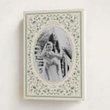 "Peaceful Blooms in Blue" - Holiday Cards in Evergreen by Sabrin Deirani - Folded Card