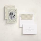 "Peaceful Blooms in Blue" - Holiday Cards in Evergreen by Sabrin Deirani - Assembled