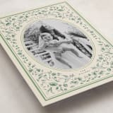 "Peaceful Blooms in Blue" - Holiday Cards in Evergreen by Sabrin Deirani - Detail