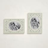 "Peaceful Blooms in Blue" - Holiday Cards in Evergreen by Sabrin Deirani - Photo Orientation Options