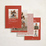 "Outlined" - Holiday Cards in Eggnog by Leah Bisch - Back of Card Options
