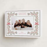 "Botanical Blessings" - Holiday Cards in Berry by Itsy Belle Studio - Folded Card