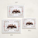 "Botanical Blessings" - Holiday Cards in Berry by Itsy Belle Studio - Formats Available