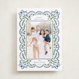 "Bow Corners" - Holiday Cards in Navy by Alethea and Ruth - Front