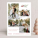 "Pine Sprig" - Holiday Cards in Crimson by Susan Moyal - Front