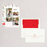 "Pine Sprig" - Holiday Cards in Crimson by Susan Moyal - Assembled
