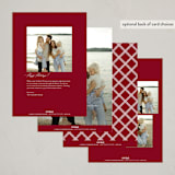 "Festive Botanical" - Holiday Cards in Mulled Wine by Melanie Kosuge - Back of Card