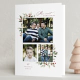 "Festive Botanical" - Holiday Cards in Mulled Wine by Melanie Kosuge - Folded Card