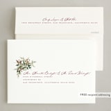 "Festive Botanical" - Holiday Cards in Mulled Wine by Melanie Kosuge - FREE Recipient Addressing