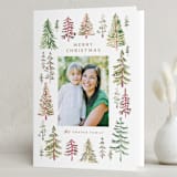 "The Woods" - Holiday Cards in Snow by Amy Kross - Folded Card