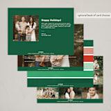 "Overprinted Plaid" - Holiday Cards in Holly Jolly by Jen Banks - Back of Card Options