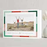 "Overprinted Plaid" - Holiday Cards in Holly Jolly by Jen Banks - Folded Card