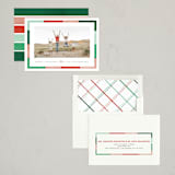 "Overprinted Plaid" - Holiday Cards in Holly Jolly by Jen Banks - Assembled
