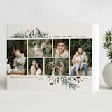 "Overflowing with Joy" - Holiday Cards in Champagne by Design Lotus - Folded Card