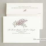 "Simple Pines" - Holiday Cards in Mulled Wine by Susan Zinader - FREE Recipient Addressing