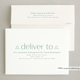"Presents" - Holiday Cards in Mint by MC Designs - FREE Recipient Addressing