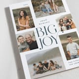 "Small Moments Big Joy" - Holiday Cards in Blue Spruce by Kate Ahn - Detail