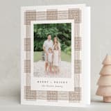 "Plaid Frame" - Holiday Cards in Fawn by AK Graphics - Folded Card