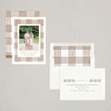 "Plaid Frame" - Holiday Cards in Fawn by AK Graphics - Assembled