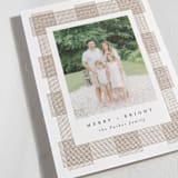 "Plaid Frame" - Holiday Cards in Fawn by AK Graphics - Detail