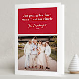 "A Christmas Miracle" - Holiday Cards in Santa's Underpants by Hudson meet Rose - Folded Card