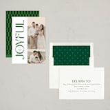"Bold Joyful" - Holiday Cards in Rosemary by Kamala Nahas - Assembled