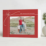 "Tied with Twine" - Holiday Cards in Berry by Erin German - Folded Card