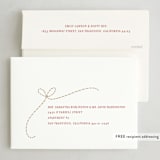 "Tied with Twine" - Holiday Cards in Berry by Erin German - FREE Recipient Addressing