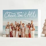 "Cheer From One & All" - Holiday Cards in Fresh Snow by Ashley DeMeyere - Folded Card