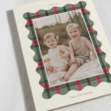 "framed plaid" - Holiday Cards in Wreath by Baumbirdy - Detail