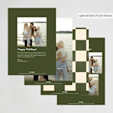 "Christmas Check" - Holiday Cards in Pine by Robert and Stella - Back of Card Options