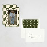 "Christmas Check" - Holiday Cards in Pine by Robert and Stella - Assembled