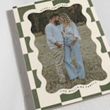 "Christmas Check" - Holiday Cards in Pine by Robert and Stella - Detail