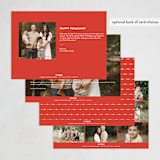 "Geometric Merry" - Holiday Cards in Santa Suit by Ana de Sousa - Back of Card